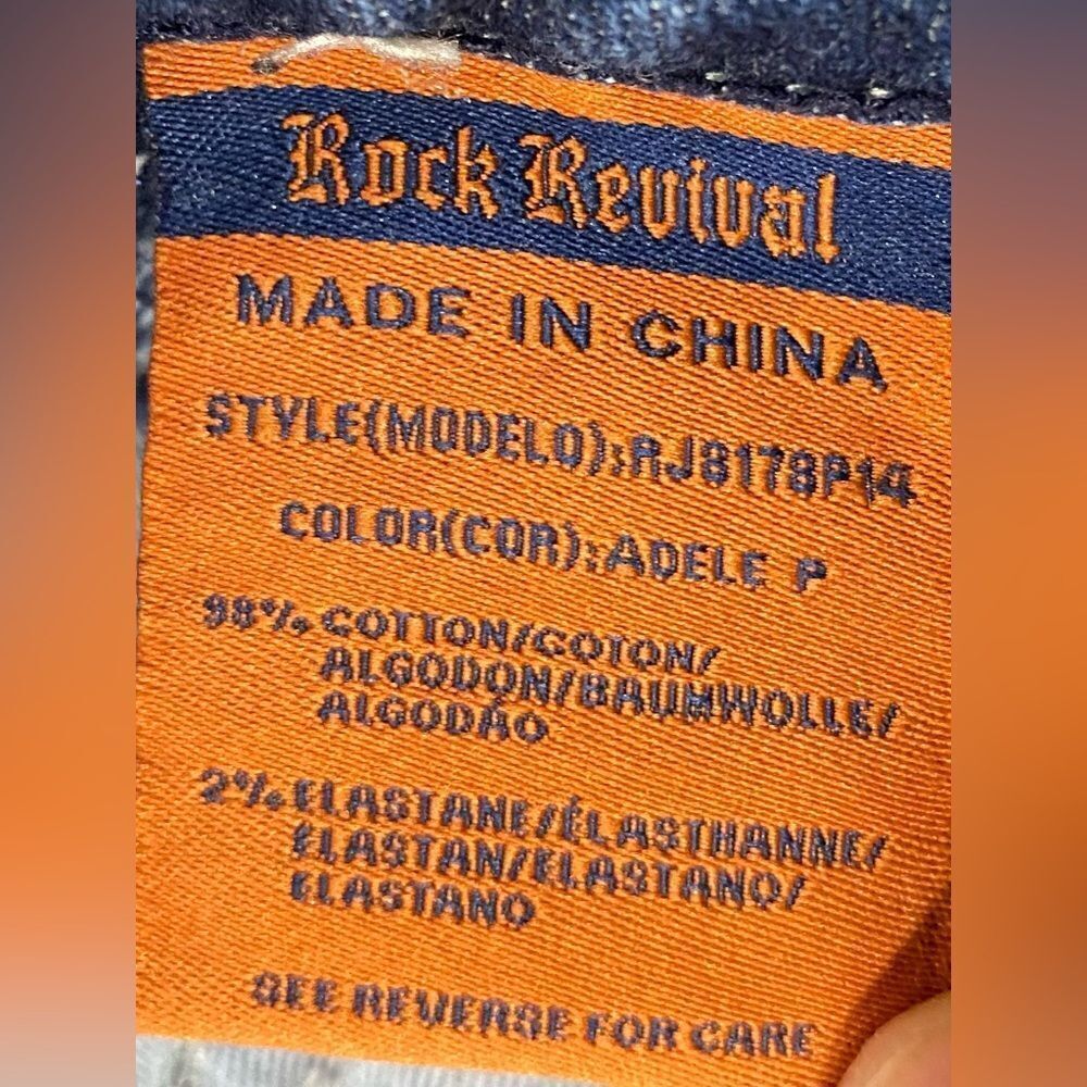Rock Revival Adele Capri Jeans 28x20 Stretch Denim EUC - Picture 9 of 12